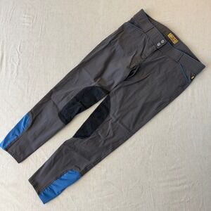 Devon-Aire Womens Riding Breeches Gray Blue Equestrian Pants Size 30 knee patch
